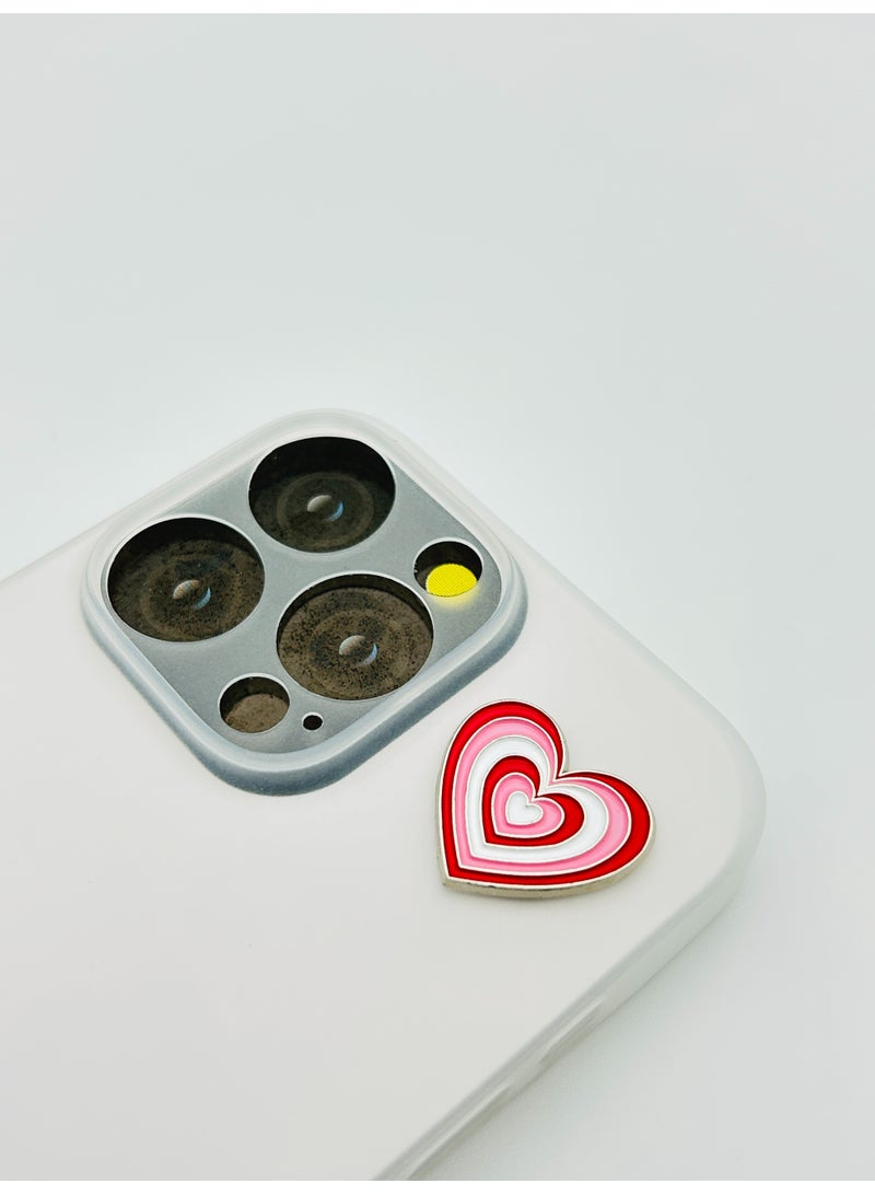 Hello Kitty 8 pieces of Metal stickers - Hello Kitty logo and Pink flower logo and Pink Handbag logo and Girl Math Calculator logo and Heart Band-Aid logo and Sweet" Heart logo and Main Character Energy logo and Heart logo - Premium Quality Metal for Mobile, Laptop, Backpacks and more. - Image 3